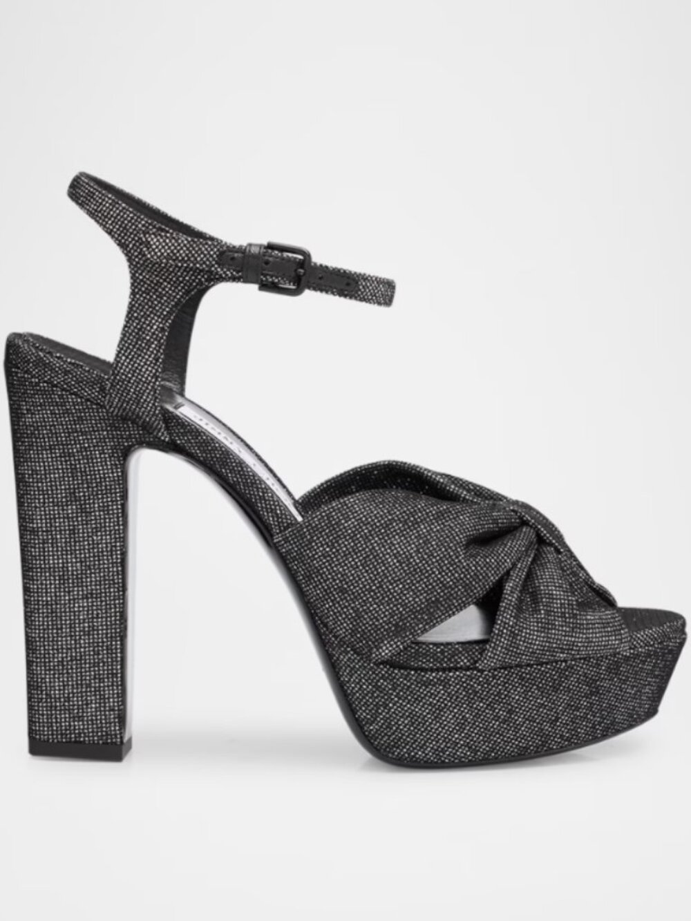 Jimmy Choo 120mm Heloise Glitter Knot Platform Sandals